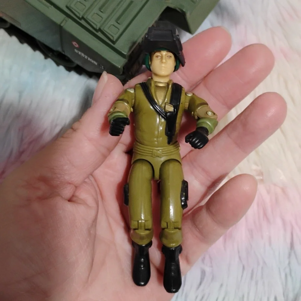 (A-4) GI Joe Mobat Motorized 1982 Battle Tank W 3 80's GI Joe Action Figures